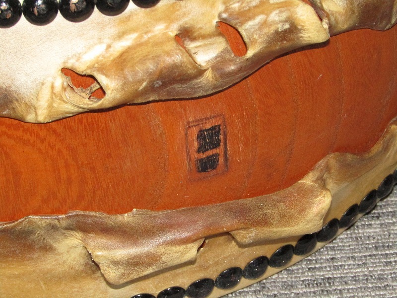 CD25-7743[GGH] flat futoshi тамбурин без тарелочек три подставка для ног мягкий чехол есть удар поверхность примерно 39cm традиционные японские музыкальные инструменты японский барабан 1 иен ~