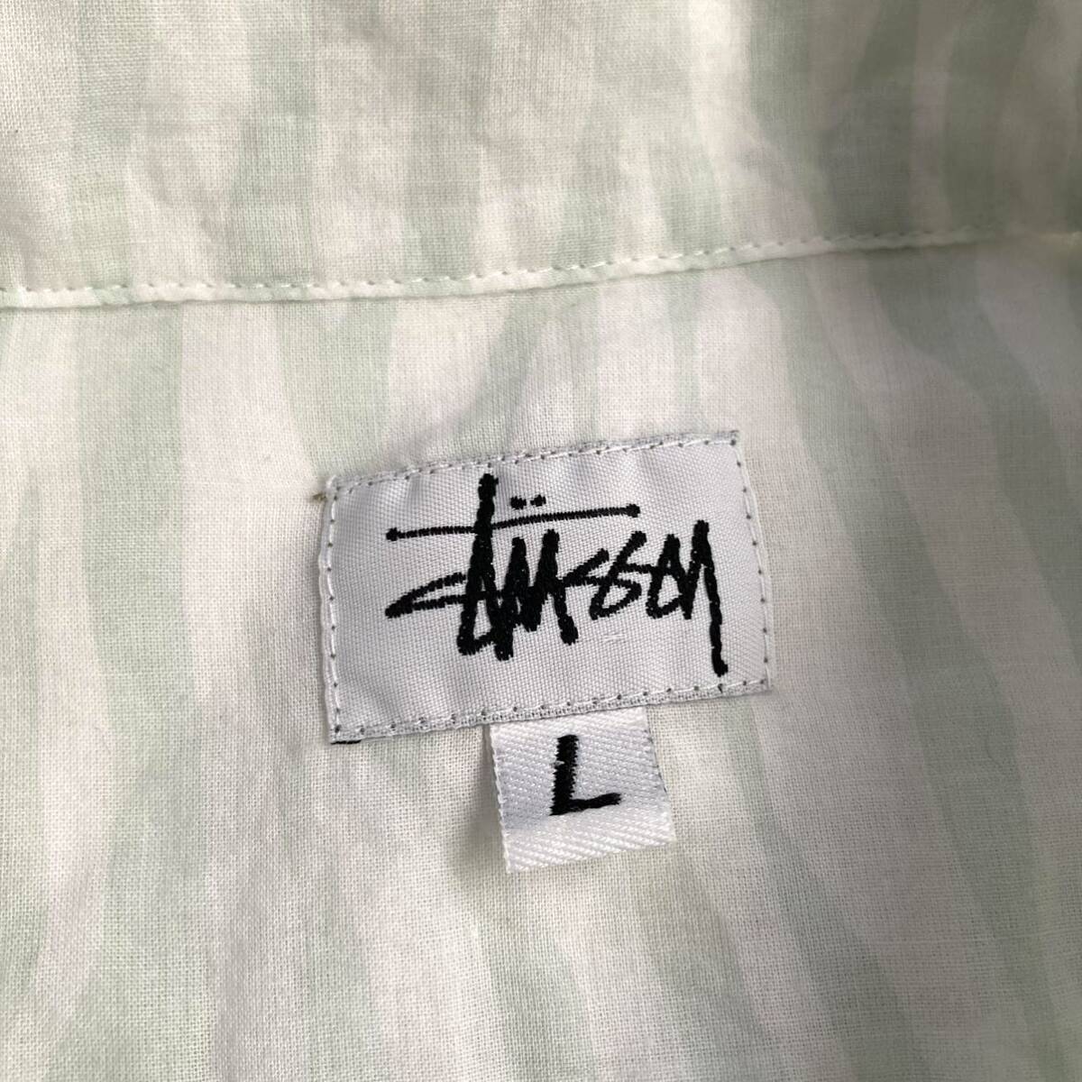 90s USA製 STUSSY ステューシー 半袖シャツ トライバル総柄 L_画像3