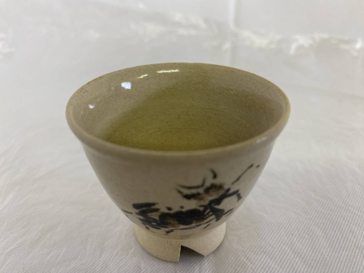 扇芝庵 波多野指月 萩焼 煎茶器 煎茶碗 六客 共箱 煎茶道具 おちょこ お猪口 ぐい呑_画像5