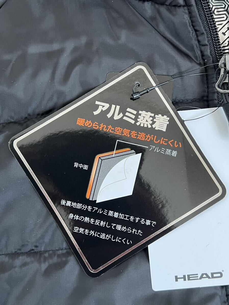 ☆ 送料無料 ☆ 新品 即決 HEAD アルミ蒸着 中綿ジャケット Lサイズ ☆ ヘッド ジャンパー アウター ブラック golf ゴルフ 保温 防寒着_画像3