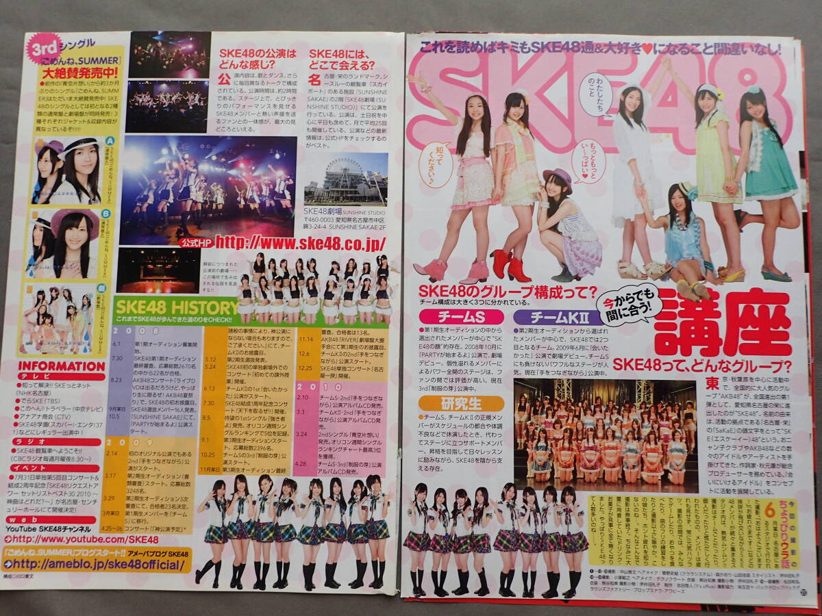 SKE48 完全制覇 プレミアムスペシャル　42名総出演　オール撮り下ろし　グラビア切抜き　33ページ　ヤングアニマル 2010年14号_画像9