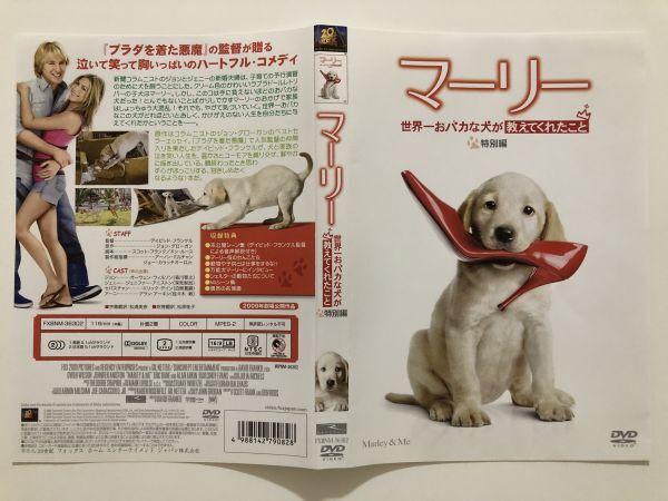 B25620 中古DVD(セル版）◆ マーリー 世界一おバカな犬が教えてくれたこと (特別編)  ケースなしの画像1