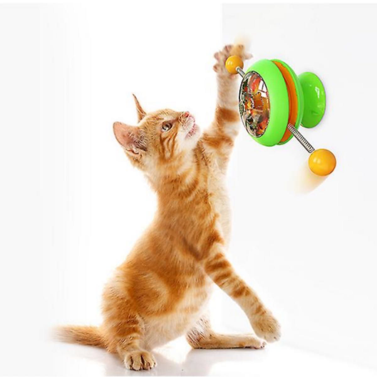 猫のおもちゃ ターンテーブル+猫じゃらしスティック+キャットニップボール 吸盤付