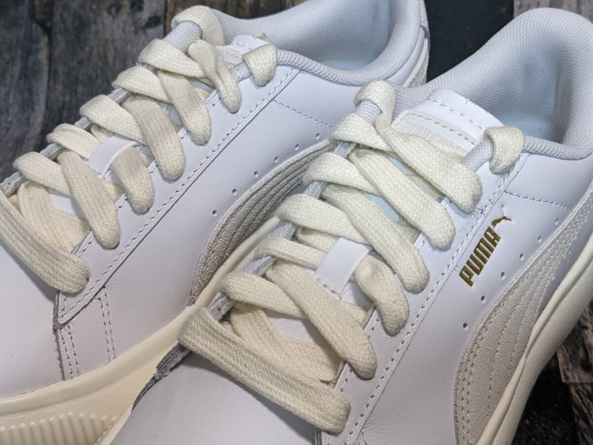 残少 22cm PUMA スウェード マユ レザー ウィメンズ 検 厚底 本革 スニーカー レディース WMNS WNS アイボリー/クリーム/ホワイト/白_画像8