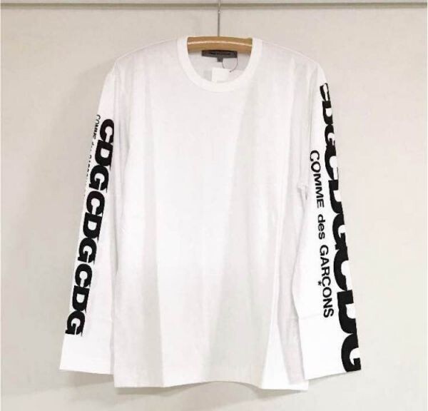 ■激レア■コムデギャルソン■CDGロゴ・ロングスリーブTシャツ A■グッドデザインショップ限定版■S■白■新品COMMEde GARCONS■正規品