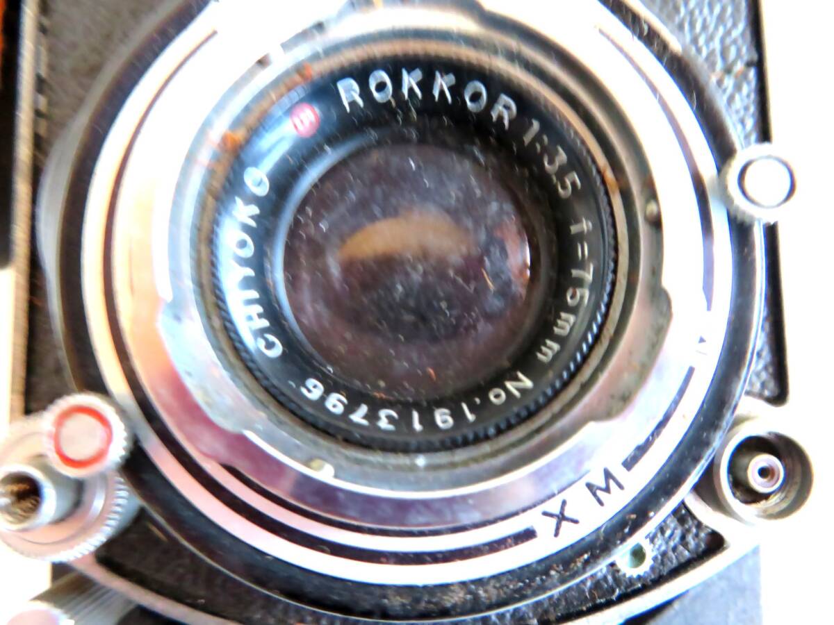 ●【ト足】Minolta AUTOCORD 二眼レフカメラ 1：3.2 f＝75㎜ 1：3.5 XM フィルムカメラ ミノルタ CBZ01ZZG57_画像4