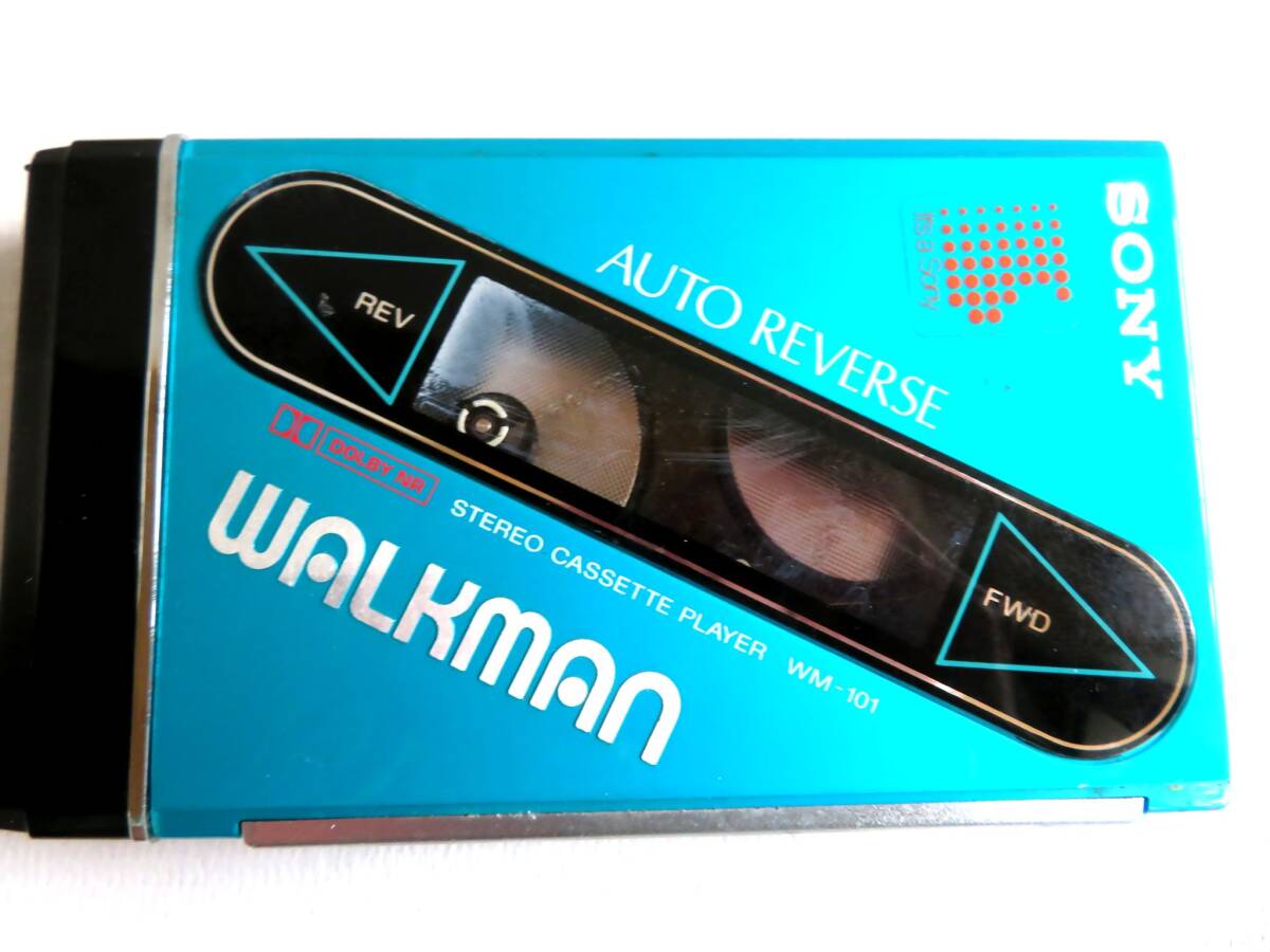 ●【ト足】SONY WALKMAN WM-101 ソニー ウオークマン ポータブルカセットプレイヤー ブルー CEZ01ZZG90の画像1