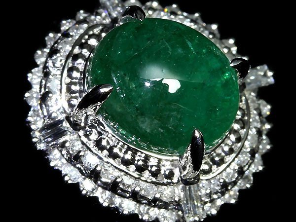 KU11025S【1円～】新品【RK宝石】≪Emerald≫ 濃厚カラー!! 天然エメラルド 大粒3.52ct!! 極上ダイヤモンド 0.5ct Pt900 高級リング ダイヤ_画像4