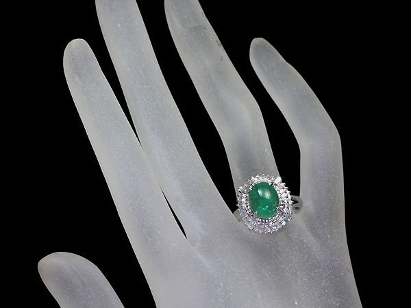 KU11025S【1円～】新品【RK宝石】≪Emerald≫ 濃厚カラー!! 天然エメラルド 大粒3.52ct!! 極上ダイヤモンド 0.5ct Pt900 高級リング ダイヤ_画像6