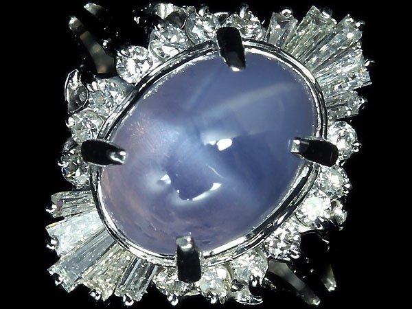 OL11040S【1円～】新品【RK宝石】《Star Sapphire》極上非加熱スターサファイア 大粒3.1ct!! 極上ダイヤモンド Pt900 高級リング ダイヤ_画像5