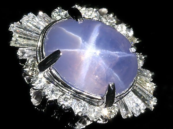 OL11040S【1円～】新品【RK宝石】《Star Sapphire》極上非加熱スターサファイア 大粒3.1ct!! 極上ダイヤモンド Pt900 高級リング ダイヤ_画像2