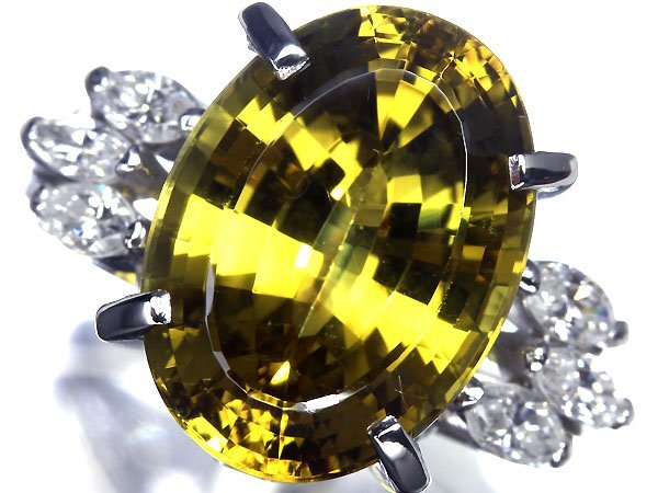 IML11072I【1円～】新品仕上【RK宝石】《Chrysoberyl》極上クリソベリル 特大9.18ct!! 極上ダイヤモンド Pt850 超高級リング ダイヤの画像1