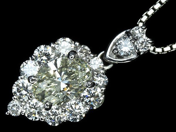 IKM11150SS【1円～】新品【RK宝石】《Diamond》SI-2 極上ダイヤモンド 特大1.013ct! 極上脇石ダイヤ 0.78ct Pt900 Pt850 超高級ネックレスの画像2