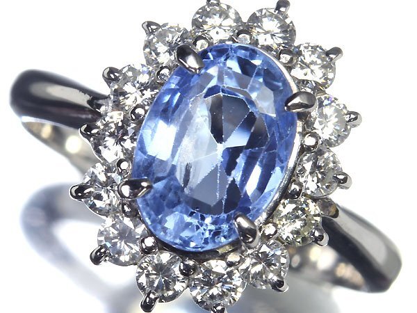 GM11230SS【1円～】新品【RK宝石】≪Sapphire≫ 極上非加熱サファイア 大粒2.639ct 極上ダイヤモンド 総計0.58ct Pt900 高級リング ダイヤの画像1