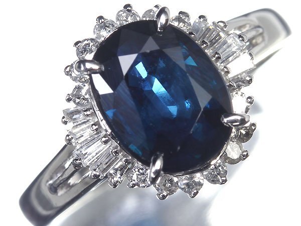 VR11019S【1円～】新品【RK宝石】≪Sapphire≫ 濃厚カラーの輝き! 上質サファイア 大粒2.00ct! 極上ダイヤモンド Pt900 高級リング ダイヤの画像1