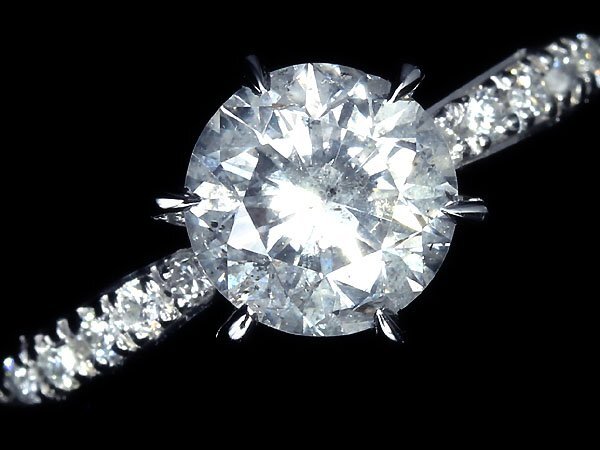 ILM11151SS【1円～】新品【RK宝石】《Diamond》上質ダイヤモンド 特大1.245ct!! 極上脇石ダイヤモンド Pt900 超高級リング ダイヤの画像2