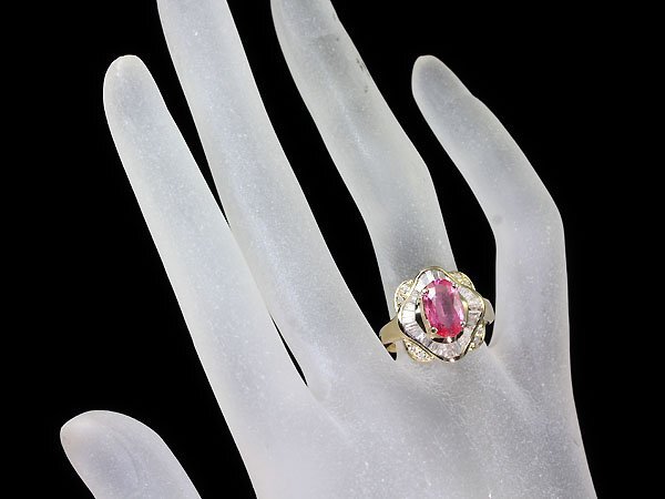 UK10968SS【1円～】新品【RK宝石】希少宝石 極上パパラチャサファイア 大粒1.77ct!! 極上ダイヤモンド 総計0.64ct K14 高級リング ダイヤの画像6