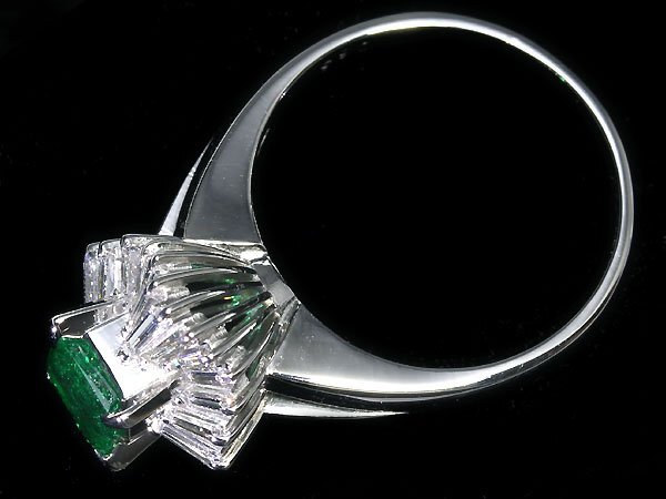 ML11245SS【1円～】新品仕上【RK宝石】≪Emerald≫ 濃厚カラー!! 極上エメラルド 0.65ct 極上ダイヤモンド 0.6ct Pt900 高級リング ダイヤの画像5