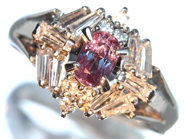 ML10367D【1円～】新品【RK宝石】希少宝石 極上アレキサンドライト 大粒0.43ct!! 極上ダイヤモンド 総計0.56ct Pt900 高級リング ダイヤ_画像1