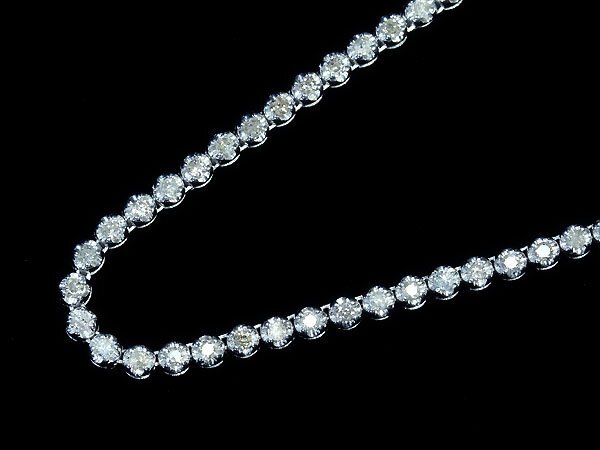 ZO11219T【1円～】新品【RK宝石】《Diamond》天然ダイヤモンド 総計2.02ct!!! K18WG 超高級 テニス フルエタニティ ネックレス ダイヤの画像1