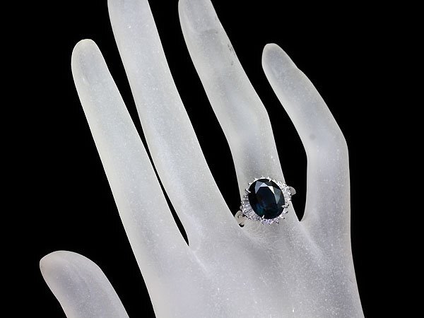 MR11337S【1円～】新品仕上【RK宝石】《Sapphire》ジュエリーマキ 上質サファイア 特大4.72ct! 極上ダイヤモンド Pt850 高級リング ダイヤの画像4