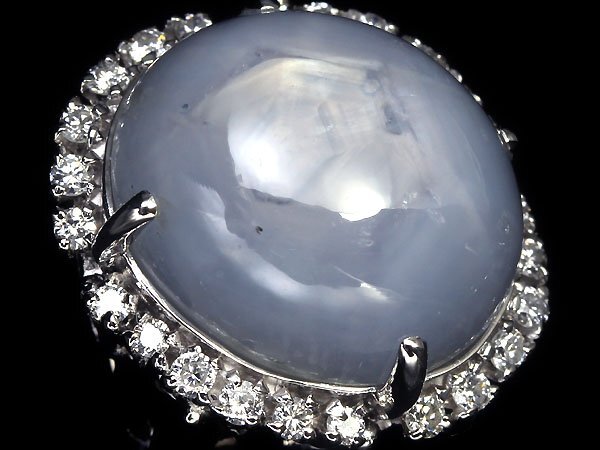 GM11148SS【1円～】新品【RK宝石】《Star Sapphire》天然非加熱スターサファイア 超特大31.65ct 極上ダイヤモンド Pt900 高級リング ダイヤの画像4