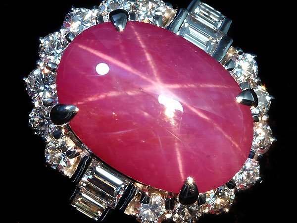 IIZ11092T【1円～】新品【RK宝石】≪Star Ruby≫ 上質非加熱スタールビー 特大10.322ct! 極上ダイヤモンド 総計1.25ct Pt900 超高級リングの画像4