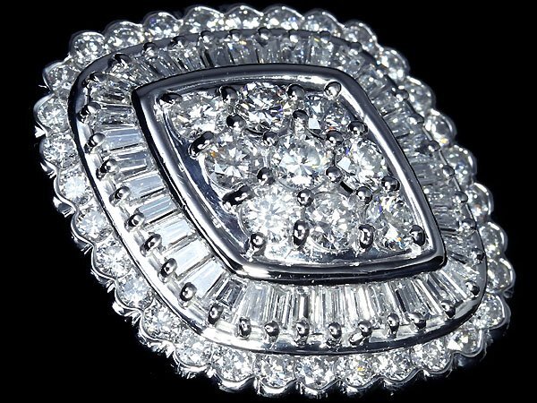 IIV11270SS【1円～】新品【RK宝石】《Diamond》 豪華絢爛!! 極上ダイヤモンド 総計2.11ct!! Pt900 超高級リング ダイヤの画像4