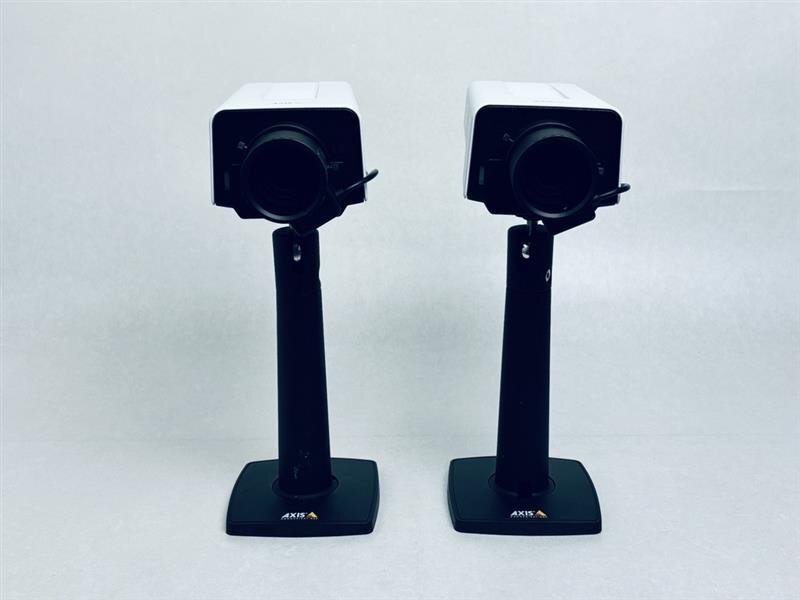!!2 pcs. set!!< used A rank cleaning settled beautiful goods >AXIS P1375 box type network camera F/W:11.9.60 operation verification settled free shipping receipt possible 