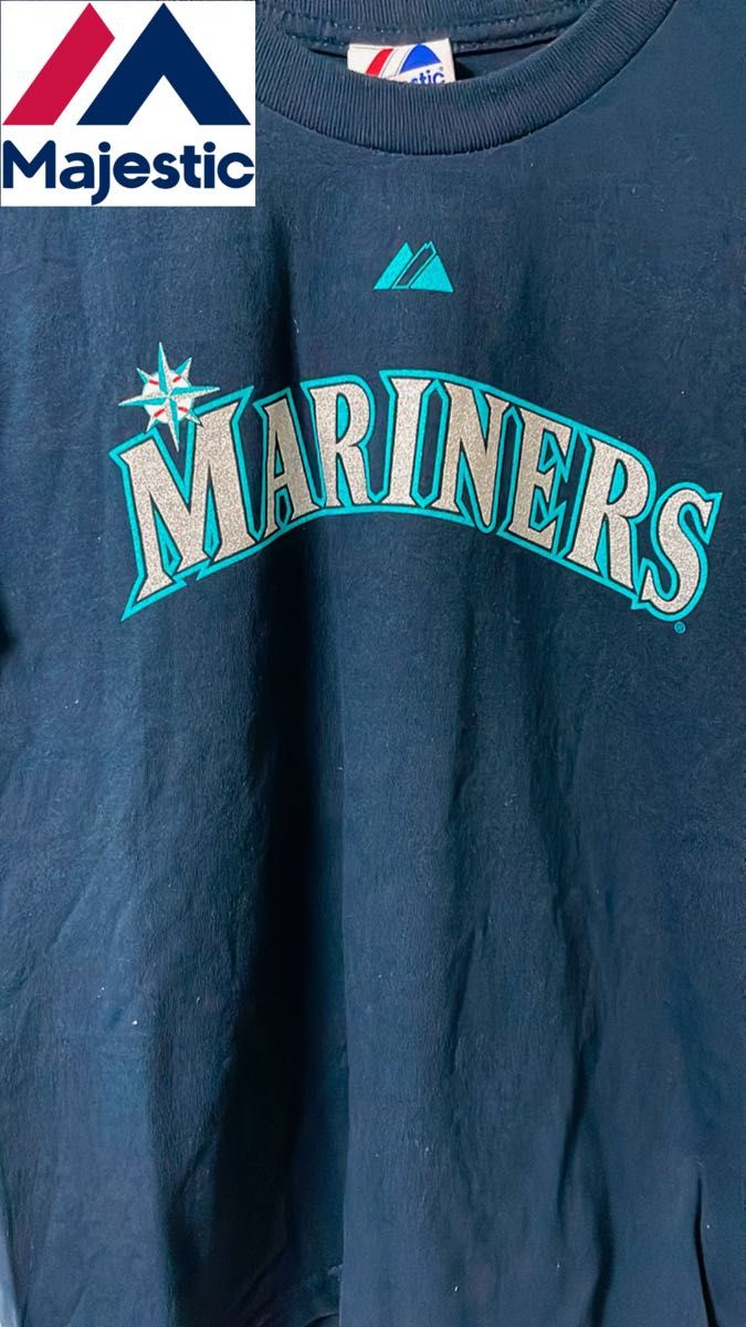 【イチロー マジェスティックTシャツ M マリナーズ MLB ICHIRO Seattle Mariners】　 