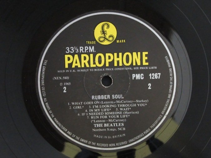 BEATLES★Rubber Soul UK Y/B Parlophone mono オリジナル MAT-5の画像4