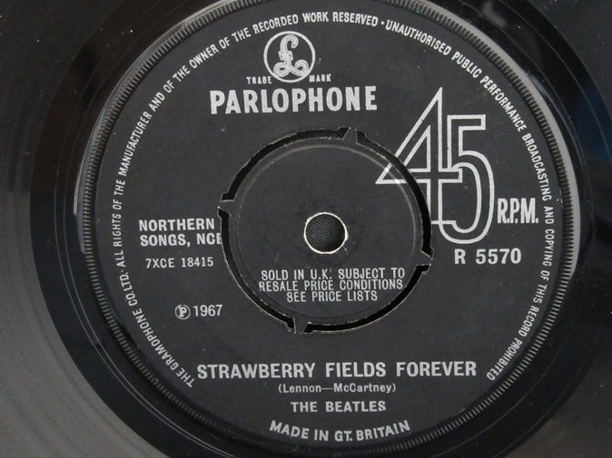 ７インチ★BEATLES★Strawberry Fields Forever UK Parlophone オリジナルの画像3