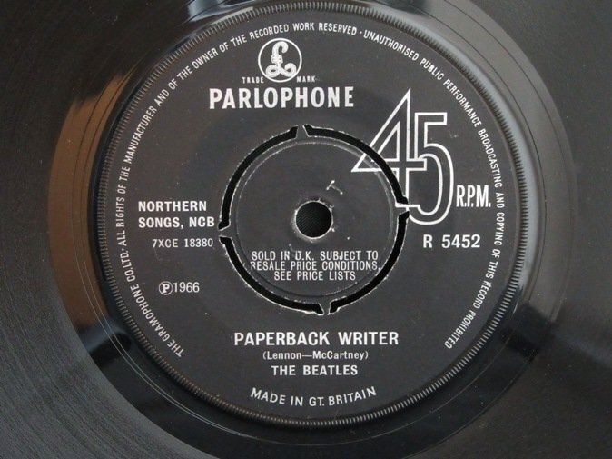 ７インチ★BEATLES★Paperback Writer/Rain UK Parlophone オリジナル_画像3