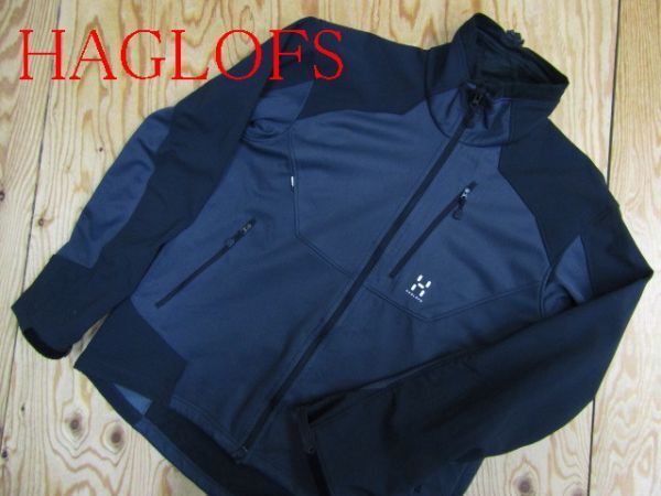 ★ホグロフス HAGLOFS★メンズ ゴアウィンドストッパー ソフトシェルジャケット ブラック★R60303049A_画像1