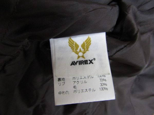 ★アヴィレックス AVIREX★メンズ ドンキーカラー 袖レザー ウールショートジャケット 6132063★R60317006C_画像6