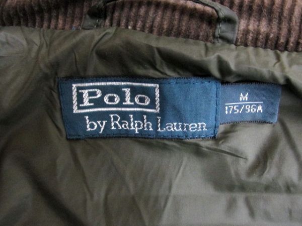 ★ラルフローレン RalphLauren★メンズ 襟コーデュロイ キルティングジップベスト★R60317019Aの画像5