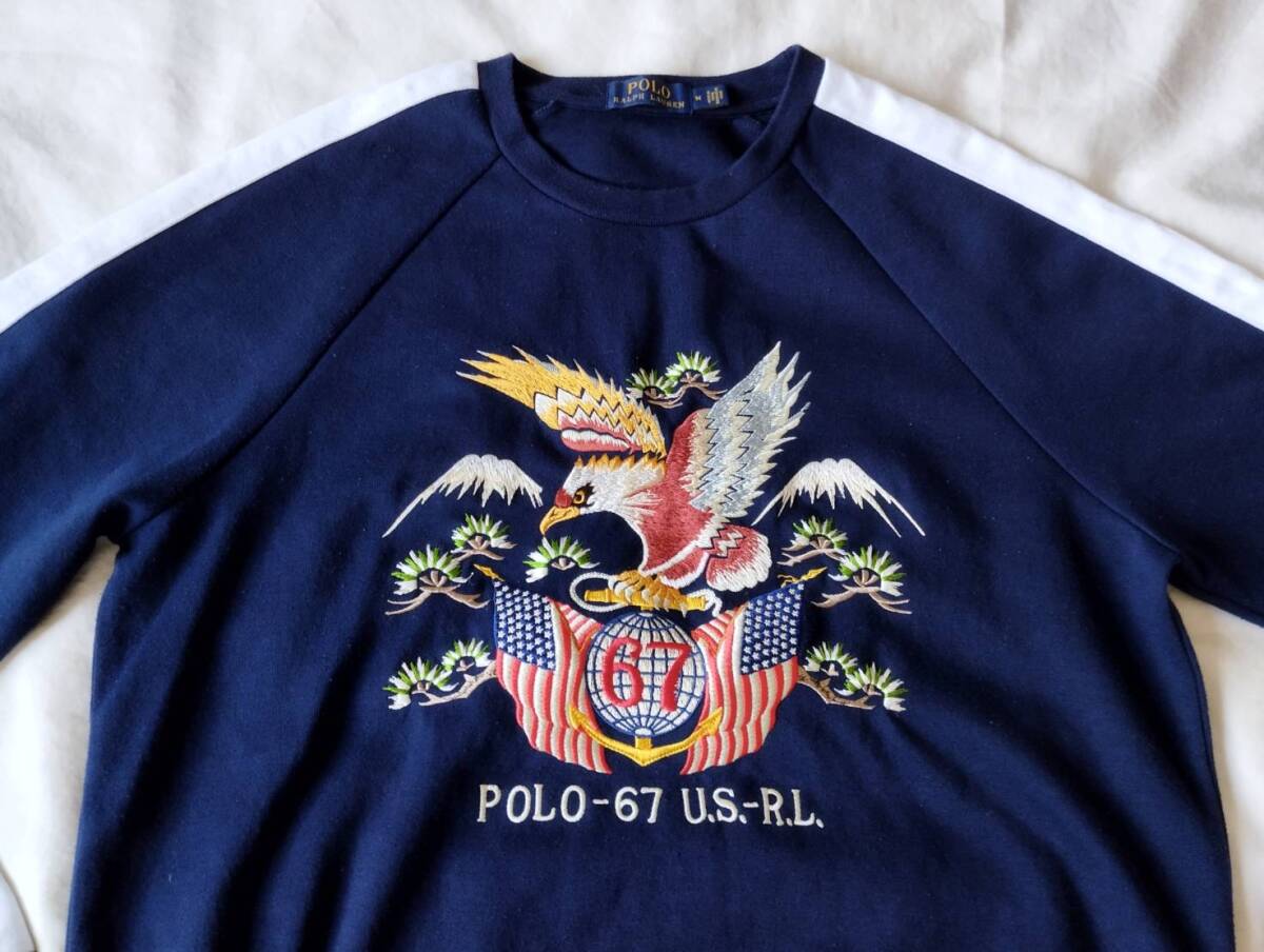  Ralph Lauren Japanese sovenir jacket embroidery hawk embroidery sweatshirt M