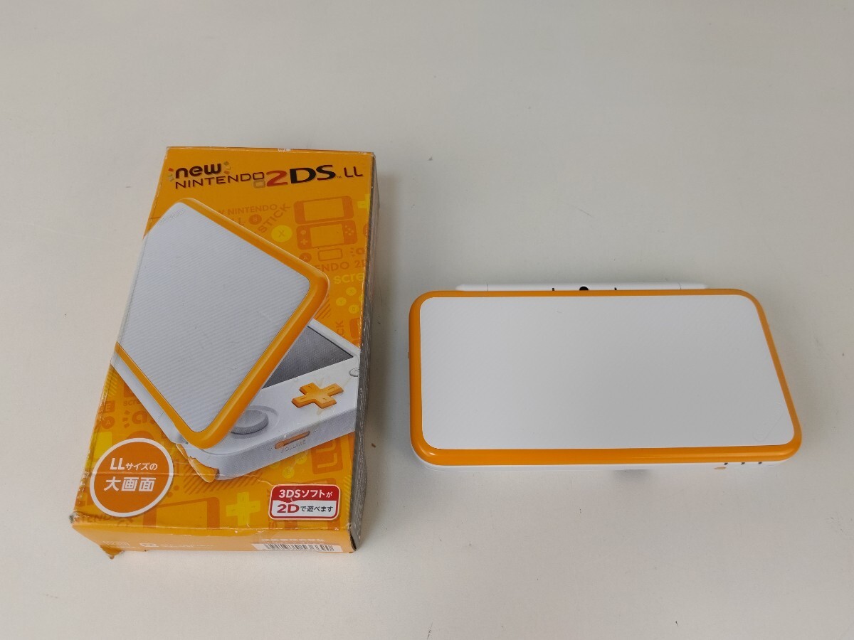 任天堂 new Nintendo 2DS LL JAN-001 ホワイト×オレンジ ニンテンドー 箱有_画像1