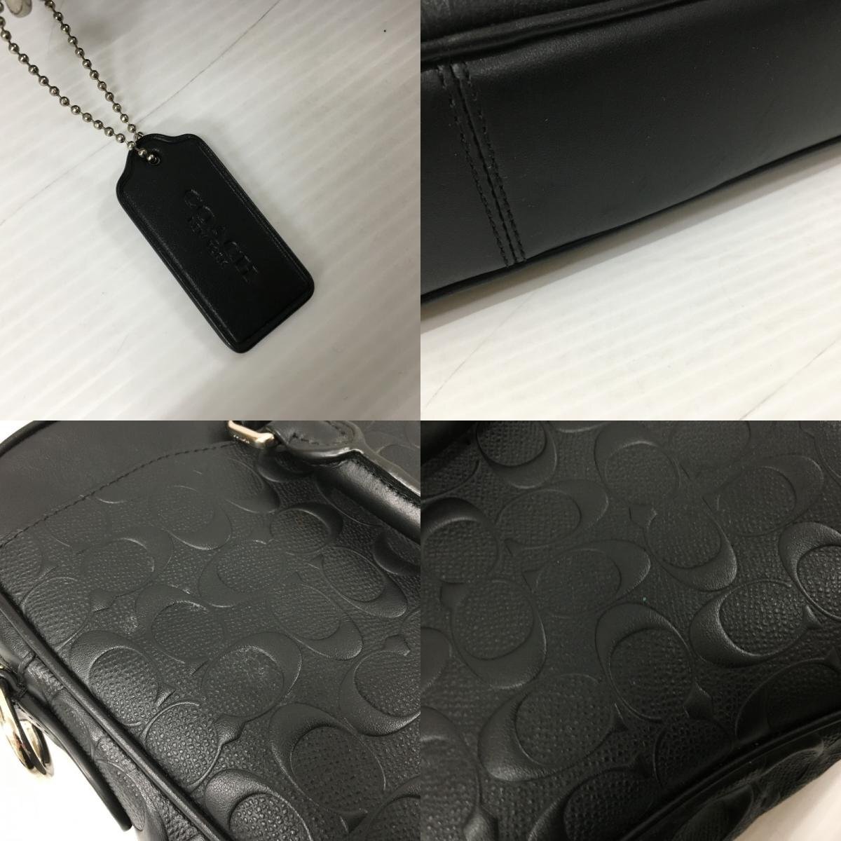 TEI 【現状渡し品】 コーチ COACH レザー ビジネスバッグ ブリーフケース メンズ F72973 ブラック 〈180-240320-YO-2-TEI〉の画像9