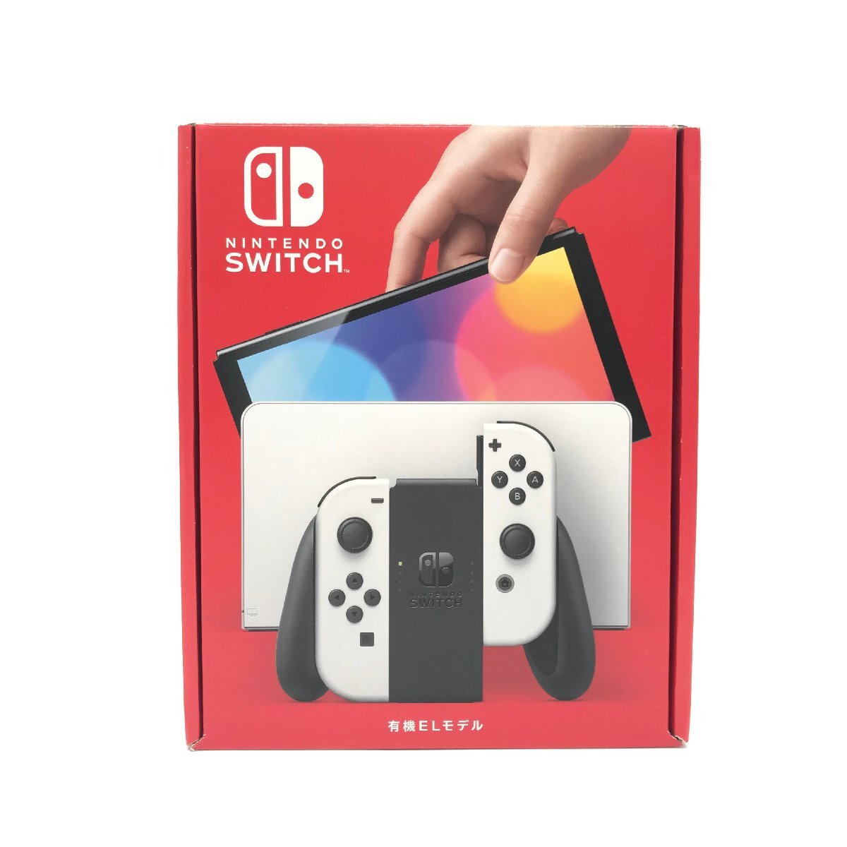 FUR【中古】タバコ臭・黄ばみ有 完備品 Nintendo Switch 有機ELモデル Joy-Con(L)/(R) ホワイト 動作確認済【034-240323-SM-05-FUR】_画像1