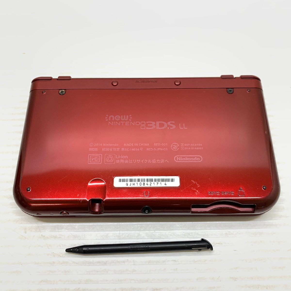 MIN【現状渡し品】 MSMG Nintendo ニンテンドー New 3DS LL 本体のみ メタリックレッド RED-001 RED-S-JPN-C0 〈36-240330-CN-13-MIN〉_画像2