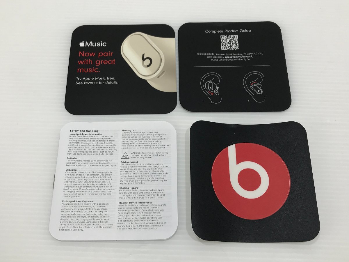 【TAG・中古品】Beats Studio Buds + ノイズキャンセリングイヤホン 93-240301-KY-04-TAG_画像8