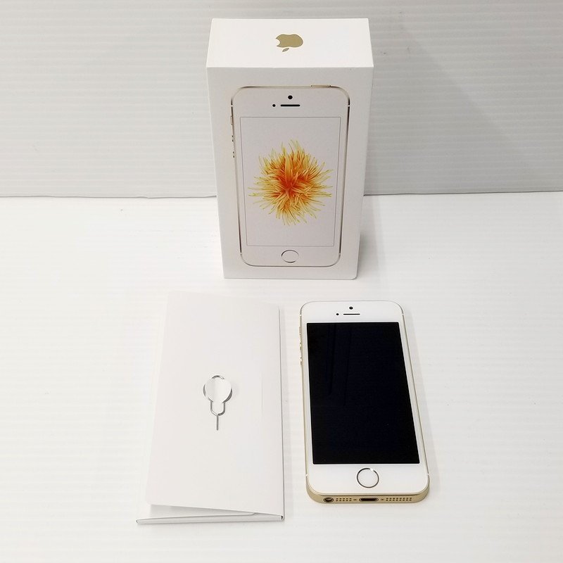 IZU【ジャンク品】 Apple iPhone SE 128GB ゴールド MP882J/A 〈109-240303-AS-04-IZU〉_画像1