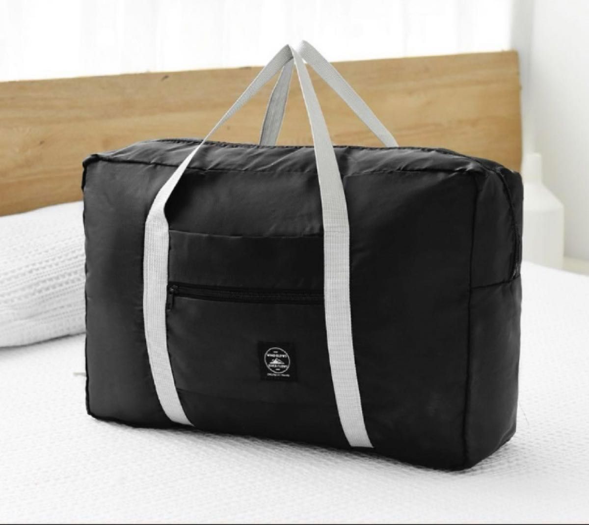 【ブラック】旅行バッグ　大容量　スポーツバッグ　折りたたみ　キャリーオンバッグ