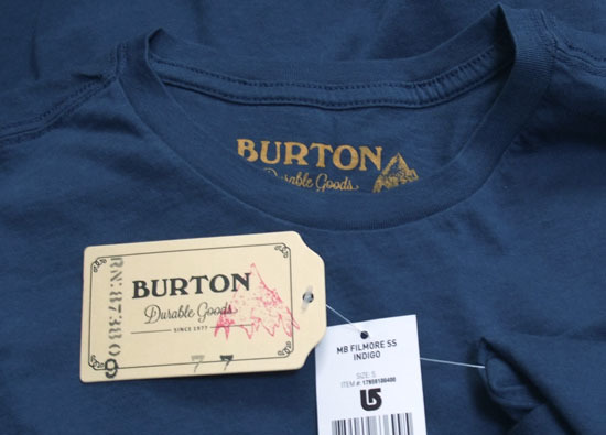 BURTON NUTRITION Filmore ポケット T シャツ バートン 青 Sサイズ_画像3