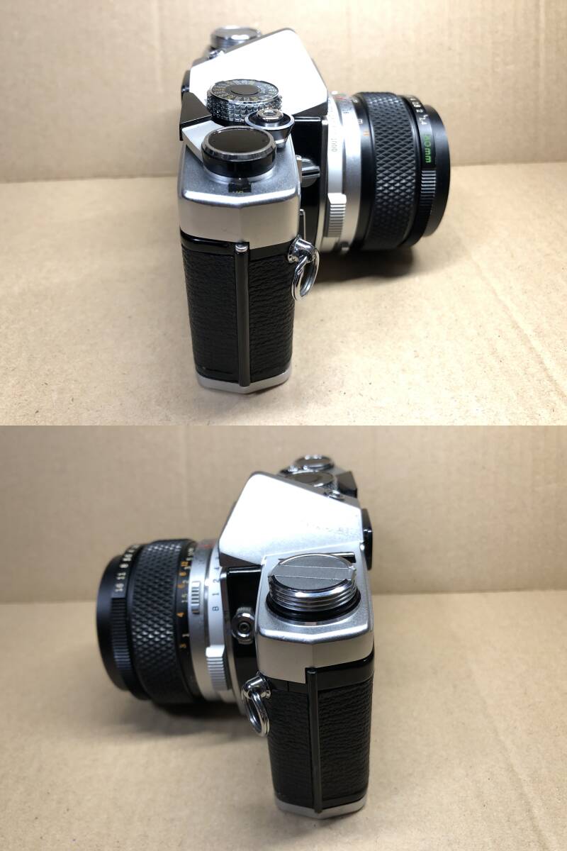 OLYMPUS OM-1 シルバー オリンパス フィルムカメラ MF一眼レフ　OM-SYSTEM G.ZUIKO AUTO-S 50mm f1.4 単焦点レンズ_画像3