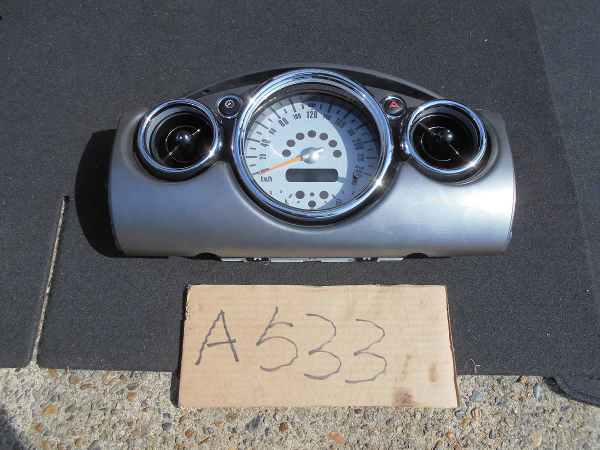 BMW MINI ク-パ-S Sチャ-ジャ- 240Km スピ-ドメ-タ-Assy 完動品 124944Km A533_画像1