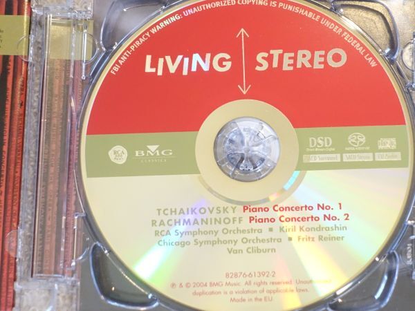 【SACD】 チャイコフスキー＆ラフマニノフ ピアノ協奏曲／クライバーン(P)／コンドラシン、ライナー(指揮)【LIVING STEREO】82876-61392-2の画像5