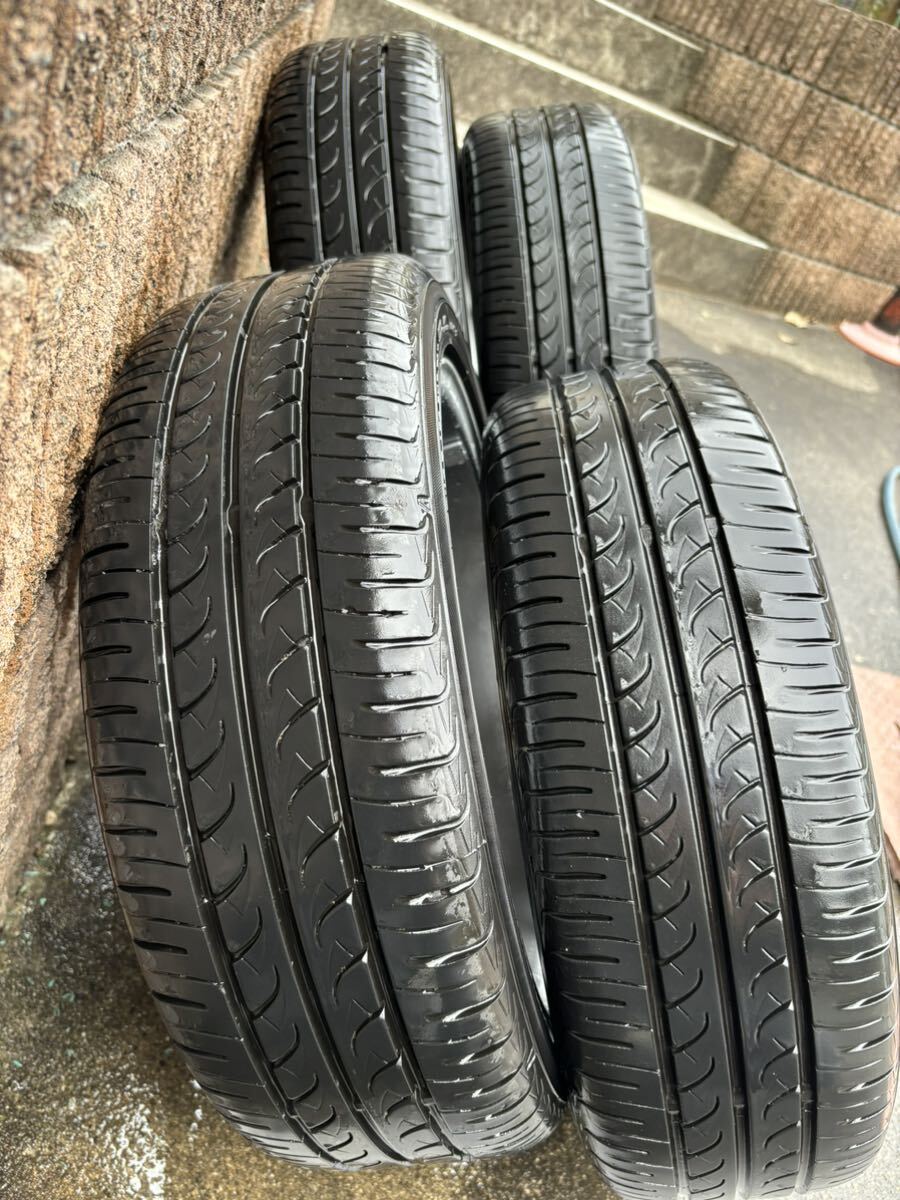 【2020年製】165/50r15 7.8分山 付き社外アルミホイール S-HOLD 15インチ 5J PCD100 4穴 offset +45 ガンメタ 4本セット YOKOHAMA _画像8