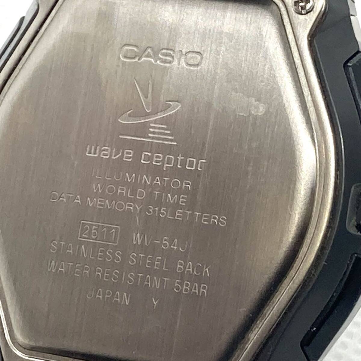 【稼働品】CASIO　wave ceptor　WV-54J　クォーツ　デジタル　時計　カシオ　ウェブセプター　　_画像7
